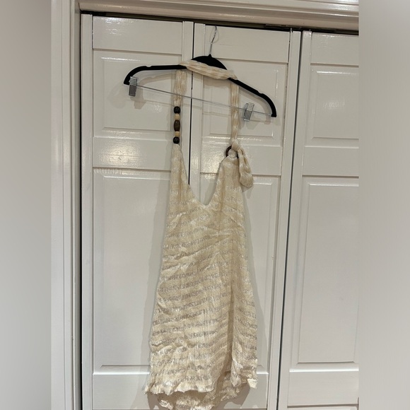 NWT Savannah Morrow Revolve Woodie Backless Beaded Halter Mini Dress - Picture 6 of 9